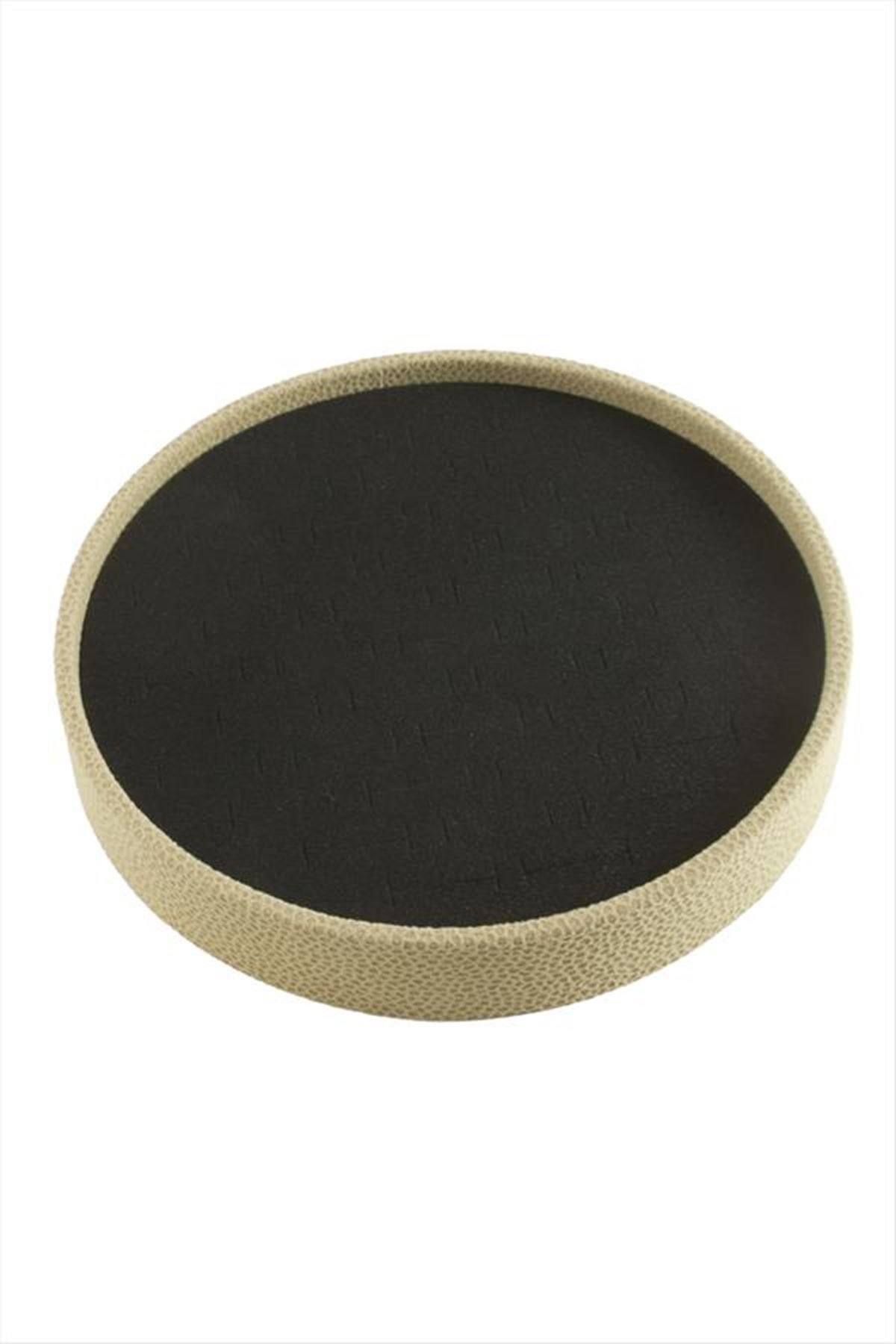 Yuvarlak Ahşap Anfora Kumaş Piercing Küpelik 20 cm - Bej