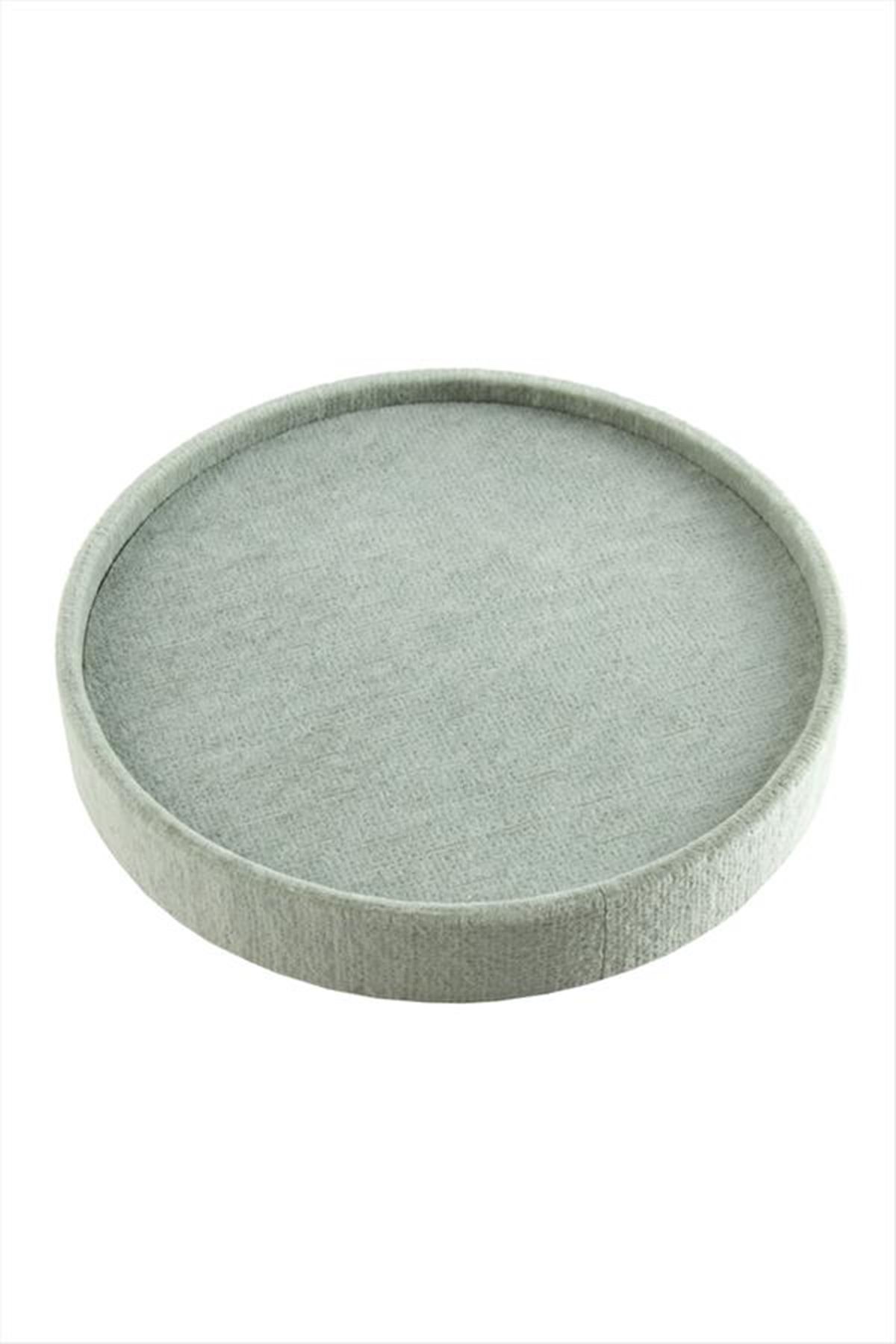 Yuvarlak Ahşap Anfora Kumaş Piercing Küpelik 20 cm - Koyu Gri