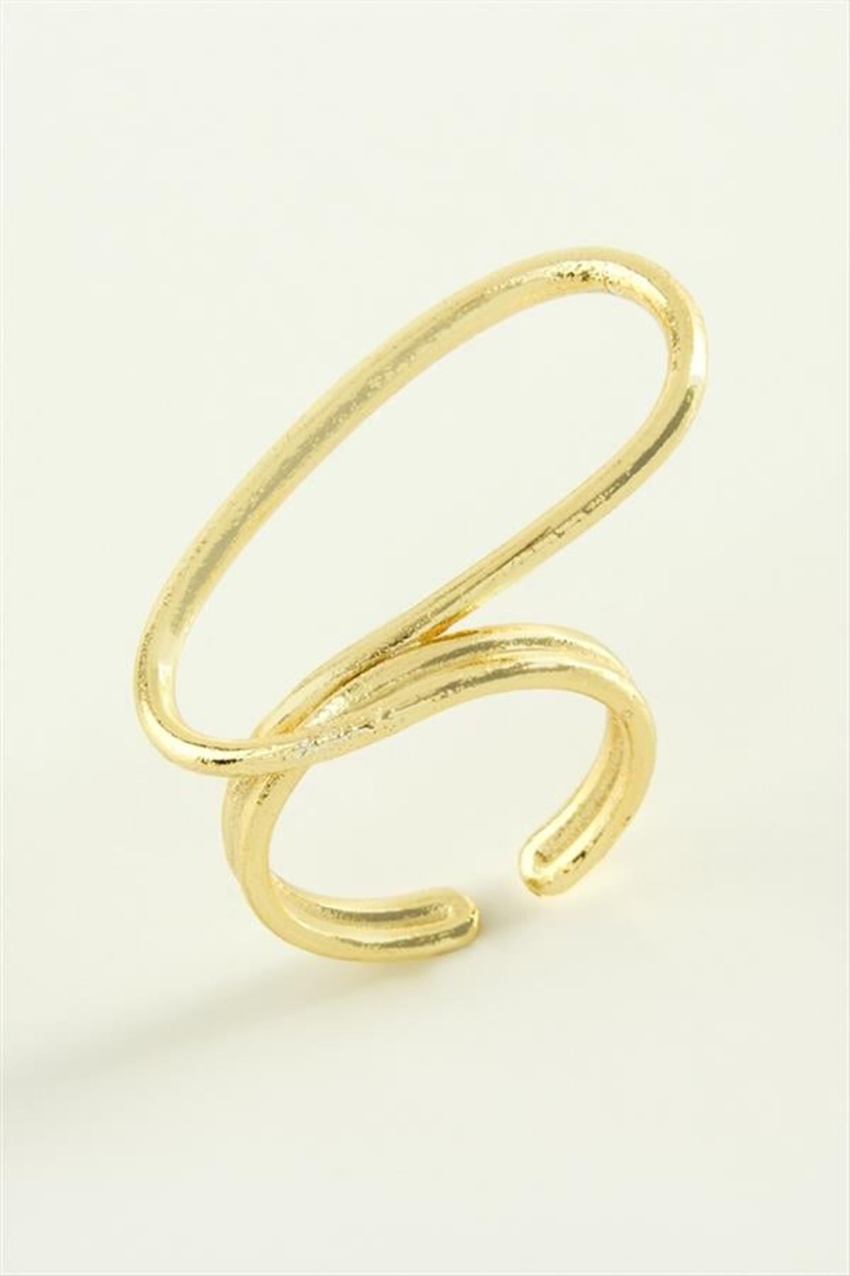 Oval Metal Yüzük - Gümüş Rengi