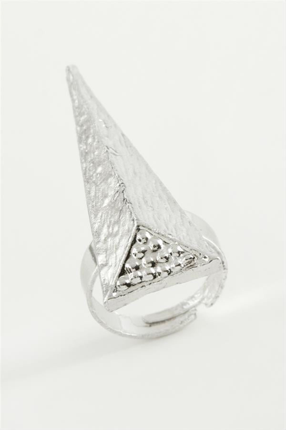 Piramit Metal Yüzük - Sarı