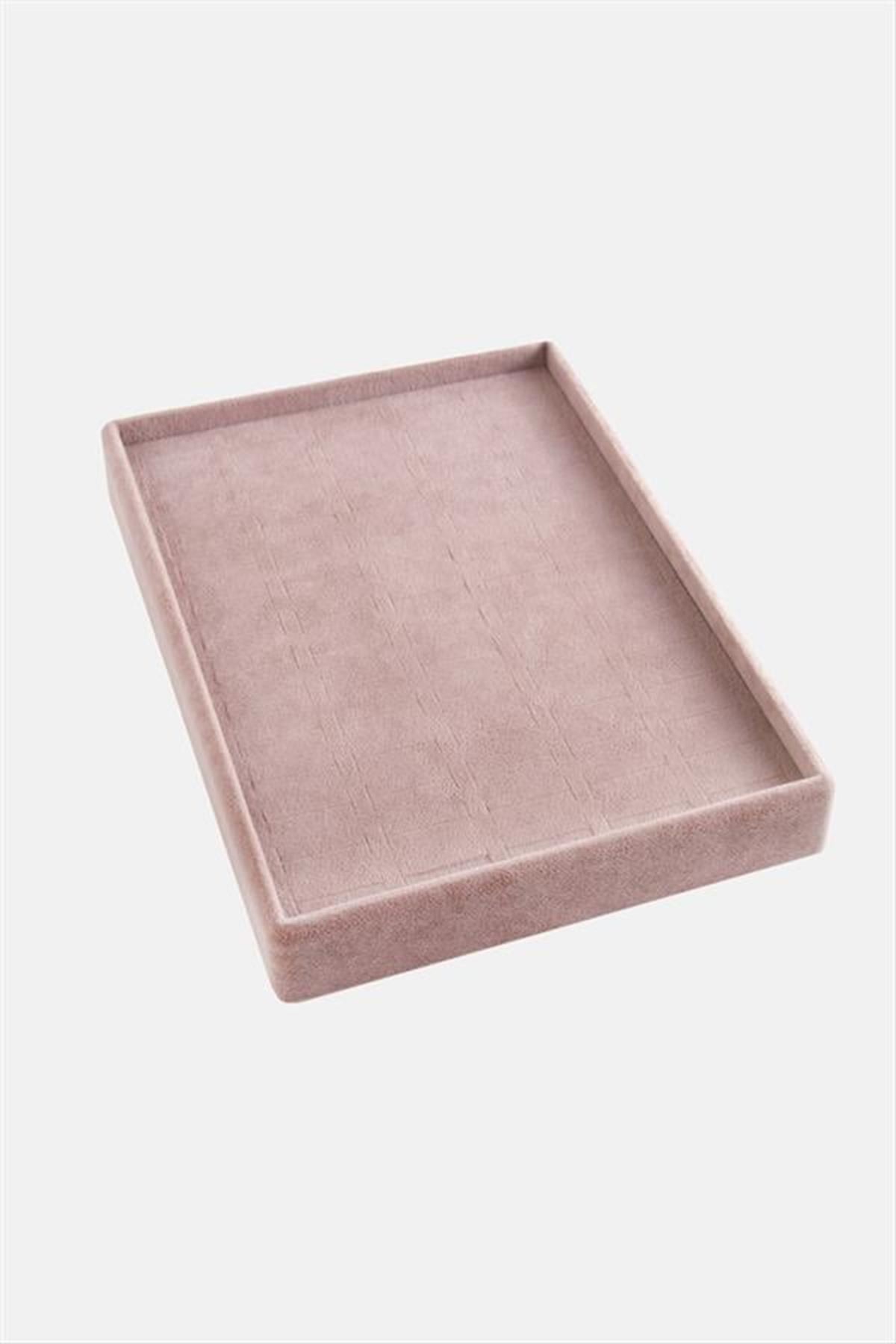 Dikey Anfora Kumaş Batırmalı Yüzük Tablası 17*23 - Açık Pembe