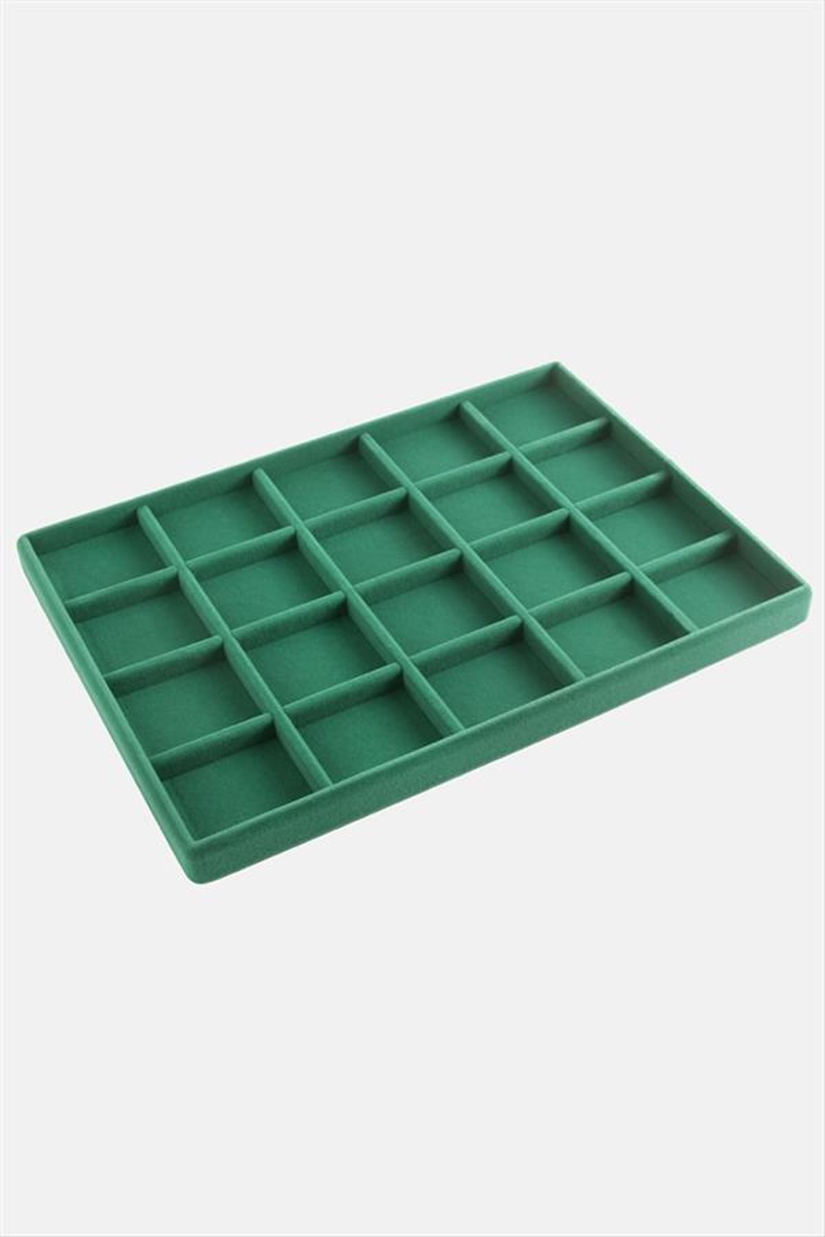 20 Bölmeli Anfora Tabla 24*34 cm - Yeşil