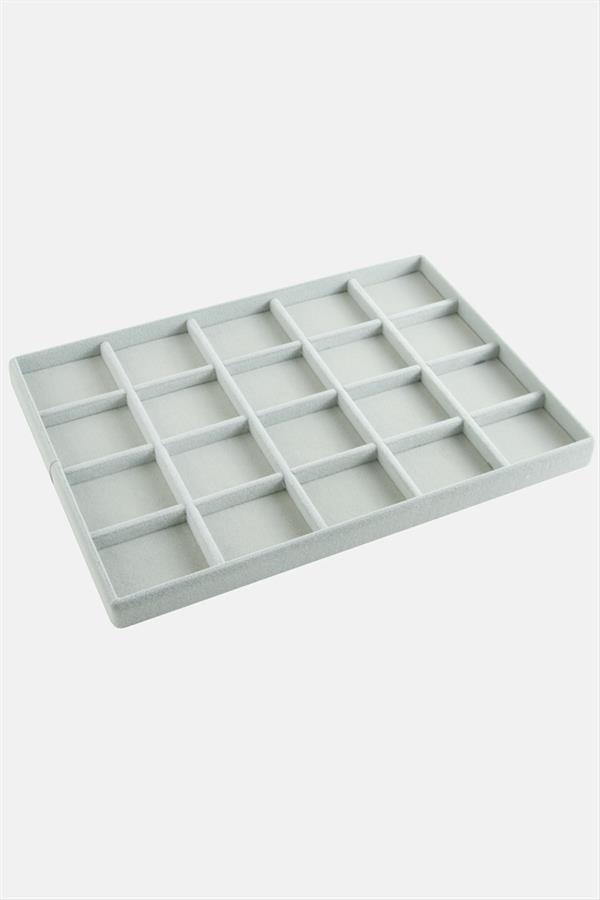 20 Bölmeli Anfora Tabla 24*34 cm - Gri