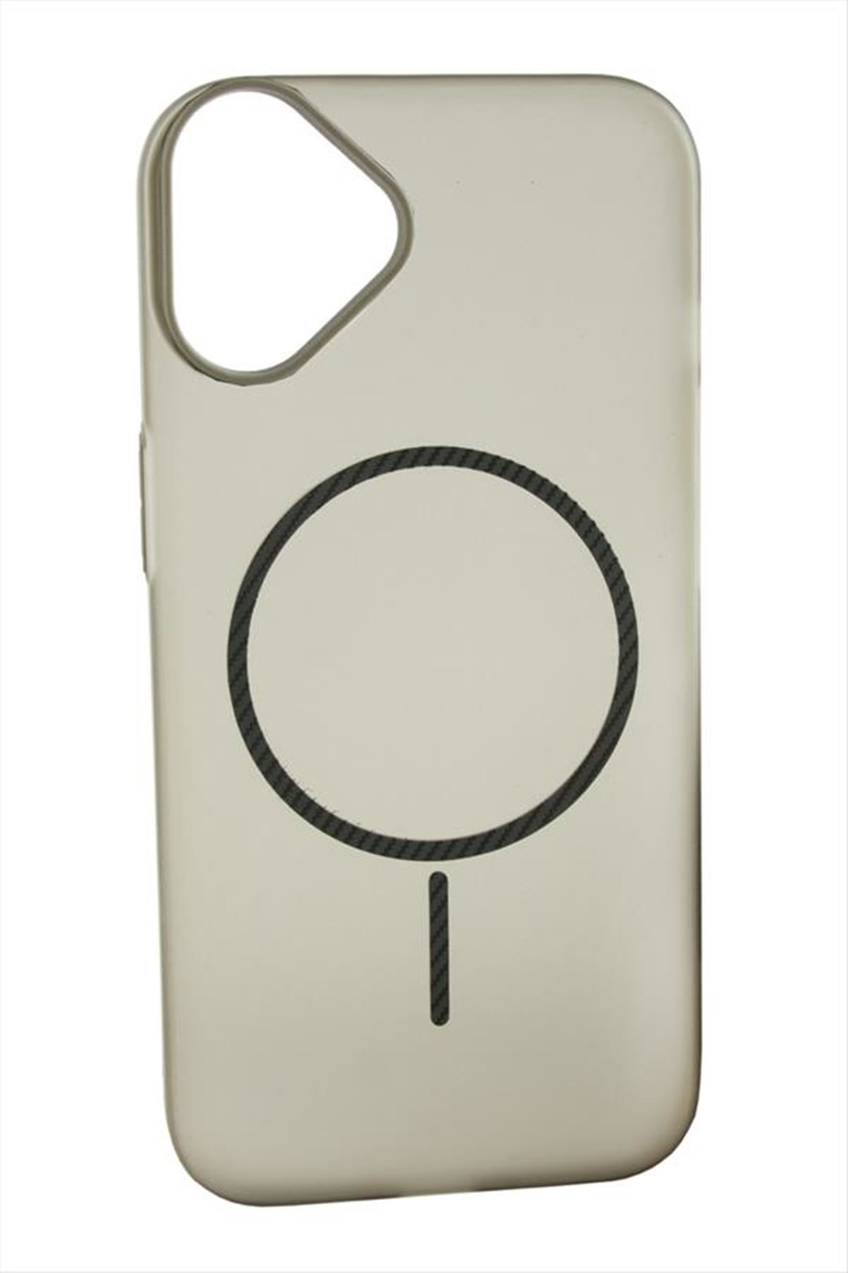 iPhone 16 Buzlu Magsaff Kapak Kılıf - Siyah