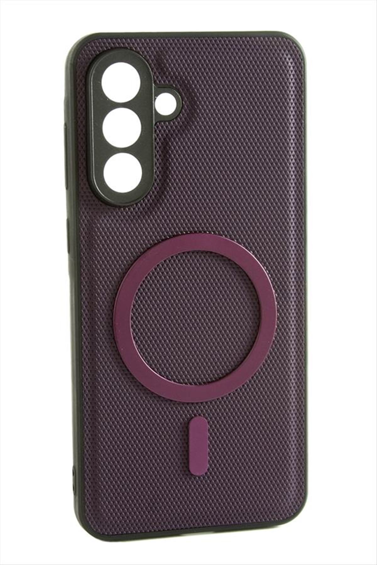 Samsung Glaxy 526 Magsaff Kapak Kılıf - Mor