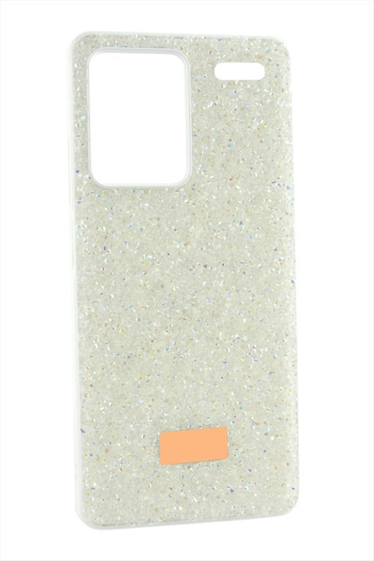 Xiaomi Redmi Note 13 Pro Plus Taşlı Kapak Kılıf - Krem