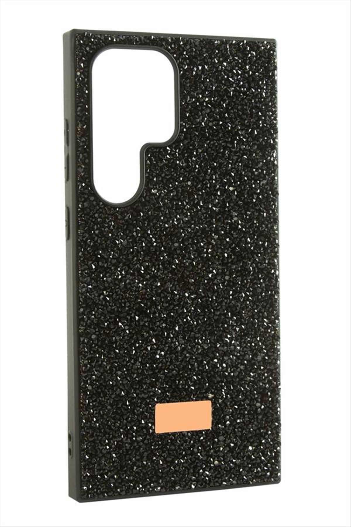 Samsung Galaxy S23 Ultra Taşlı Kapak Kılıf - Siyah