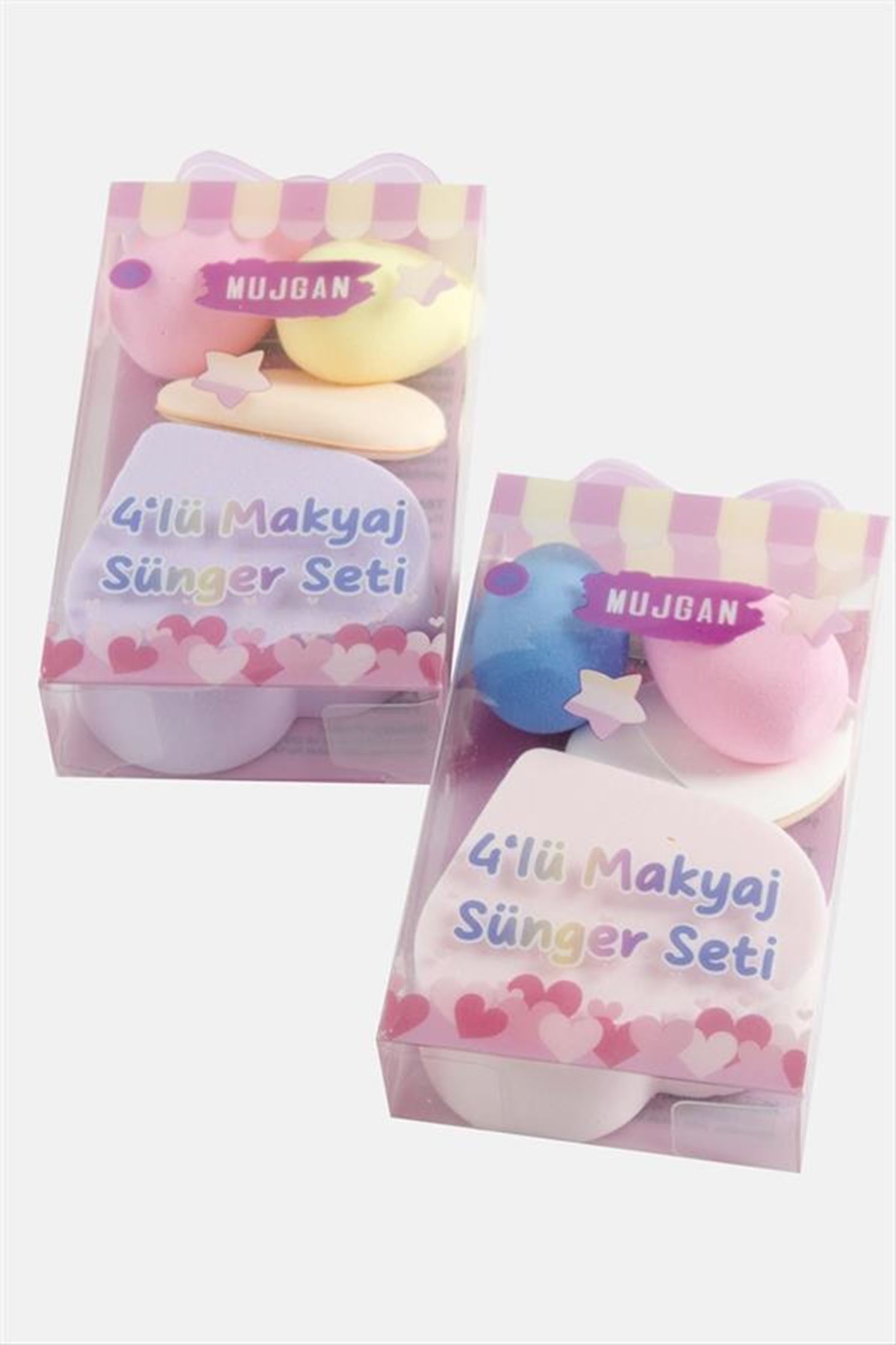 4 Adet Kalp Makyaj Süngeri - Ebruli