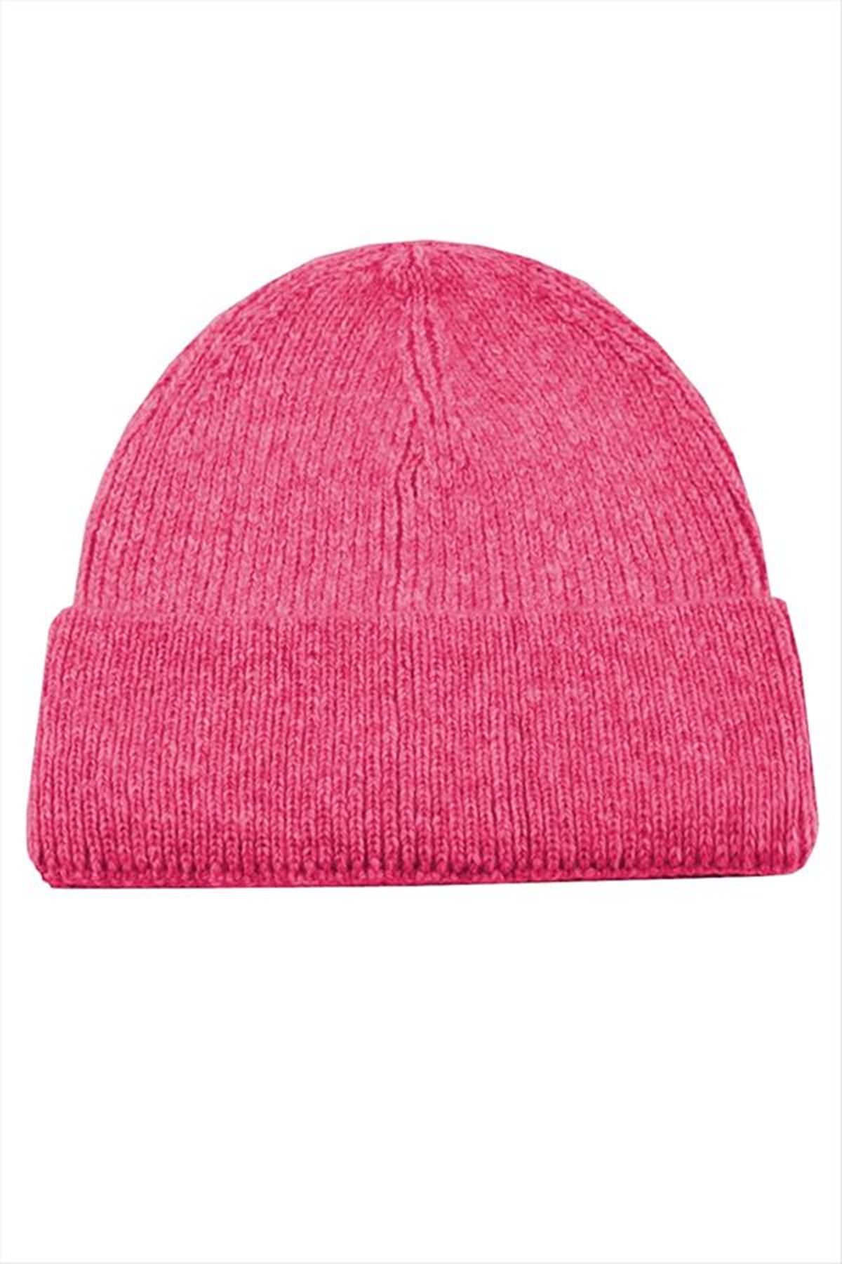 Renkli Triko Bere - Pembe