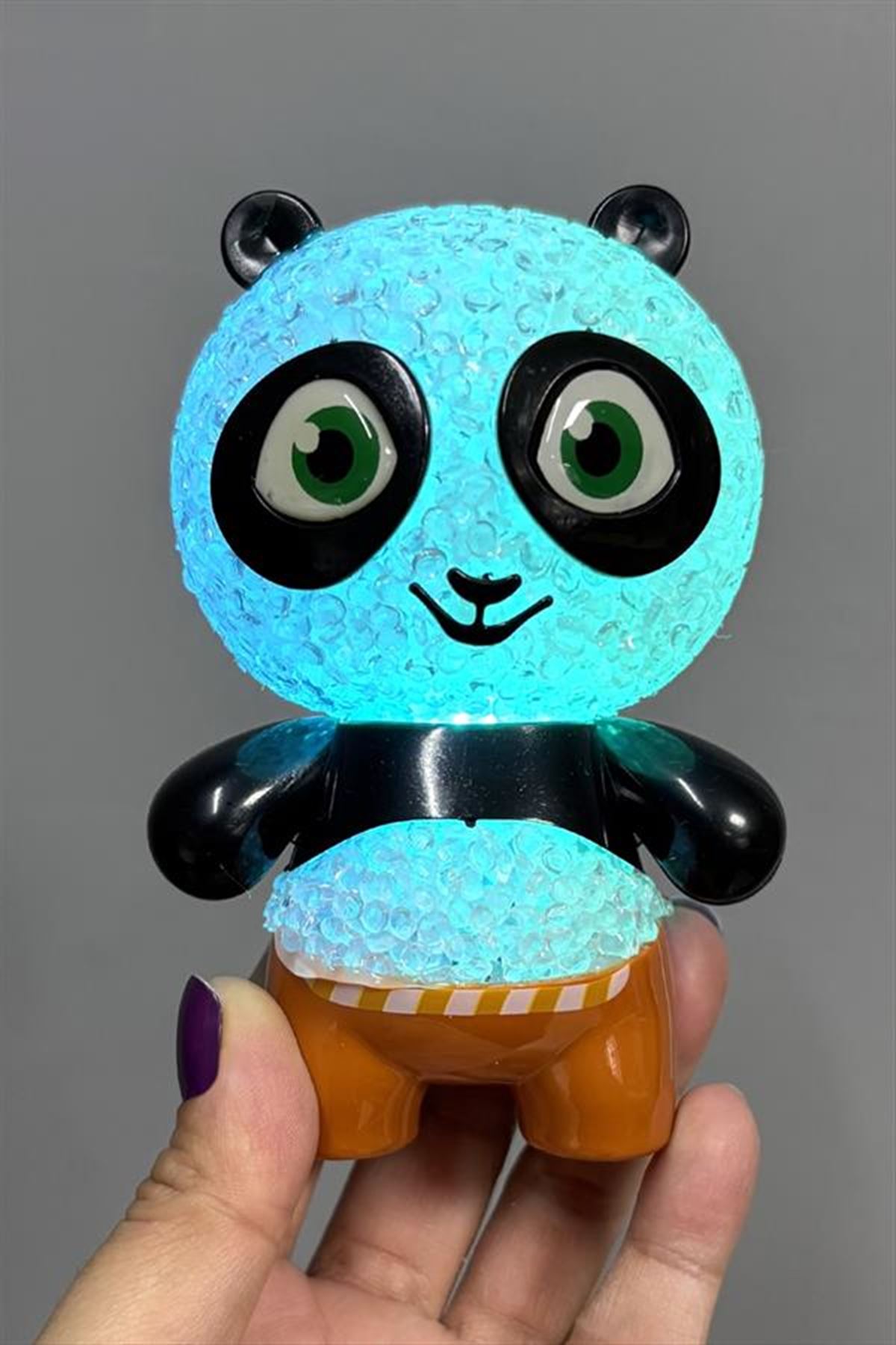 Panda Işıklı Biblo 12 cm - Beyaz