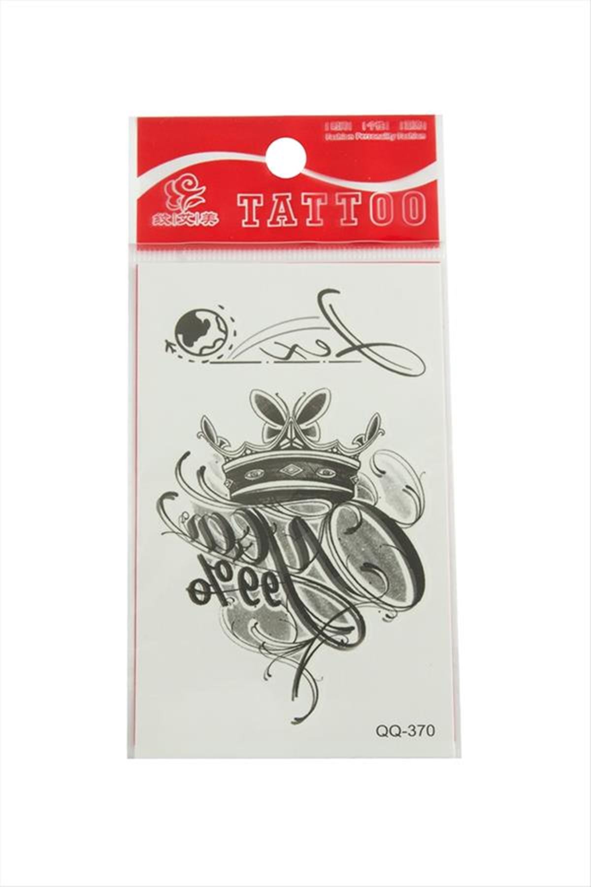 Çiçek Tattoo Dövme Sticker - Beyaz