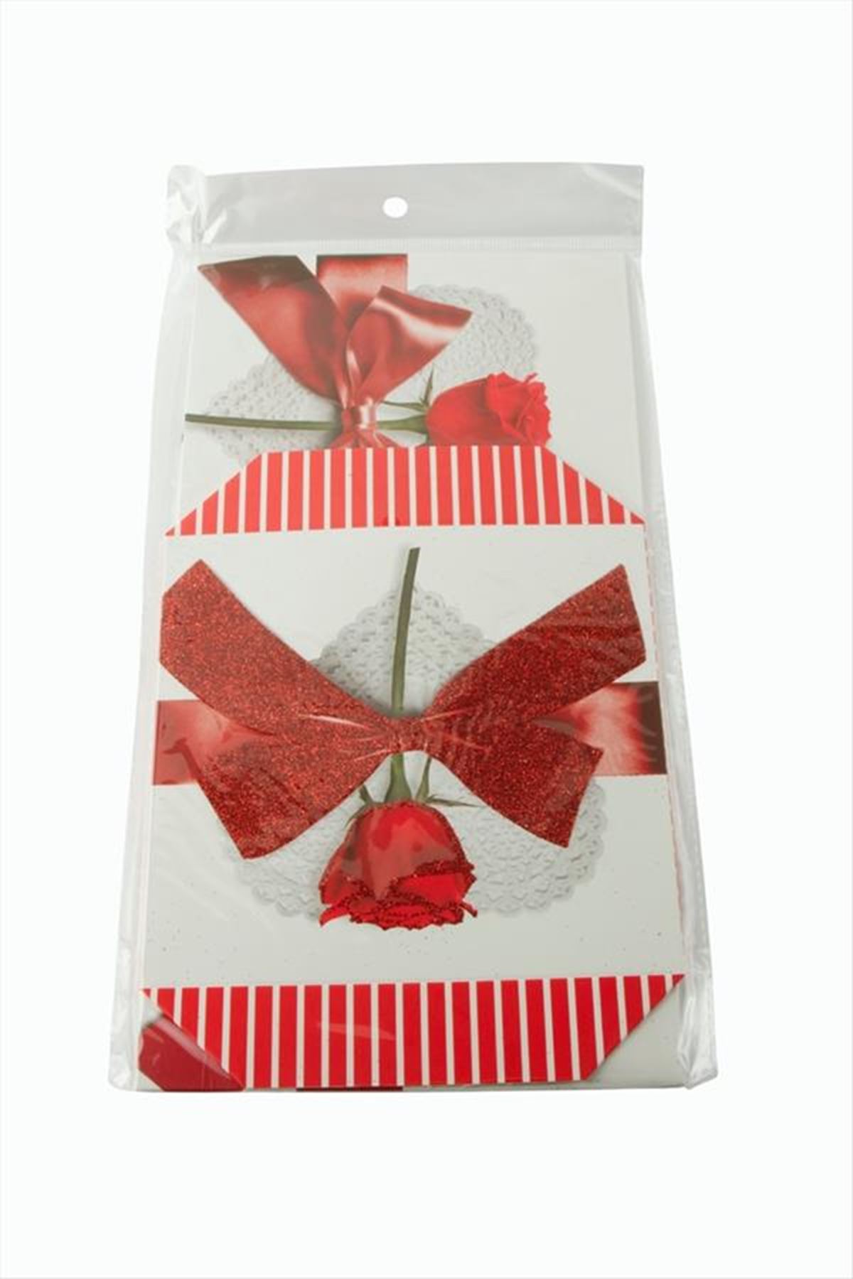 Fiyong Gül Simli Kare Hediyelik Kutu 15 cm - Beyaz