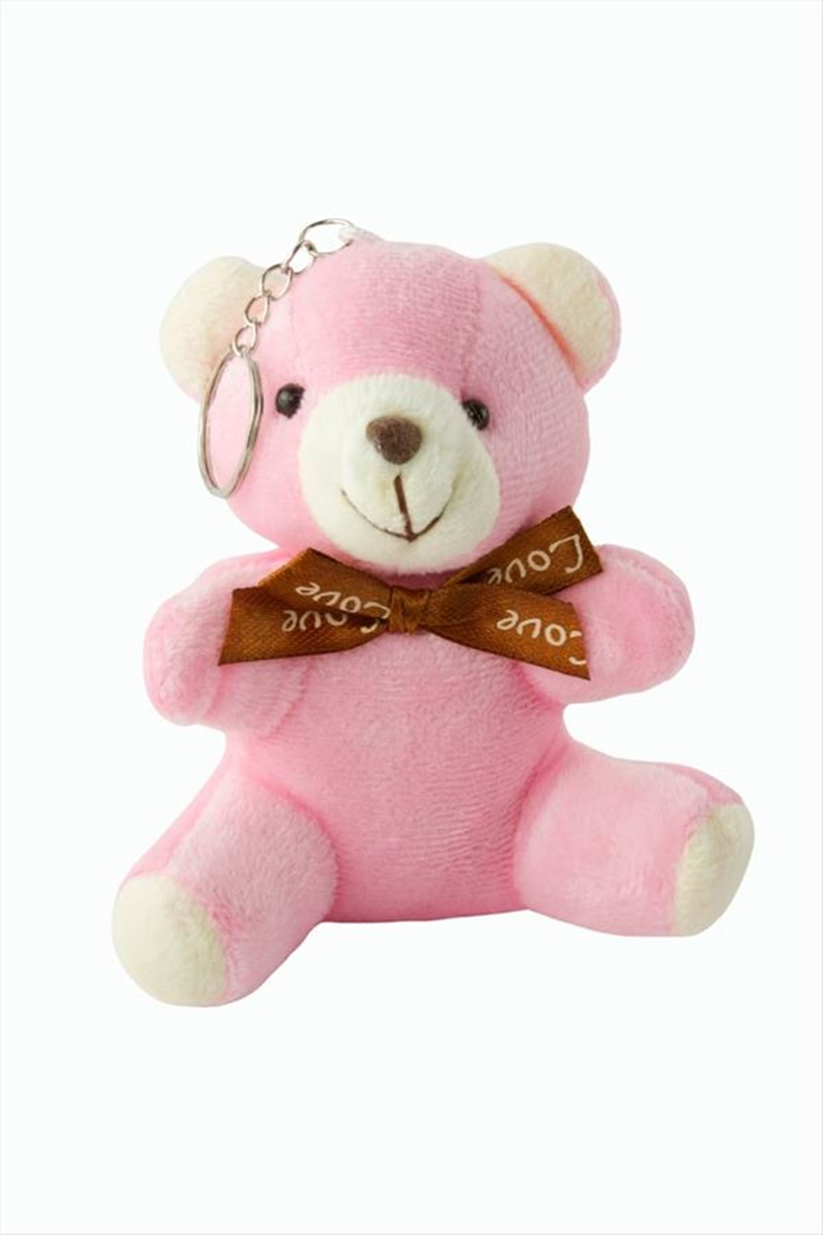 Ayıcık Peluş Çanta Anahtarlık 12 cm - Pembe