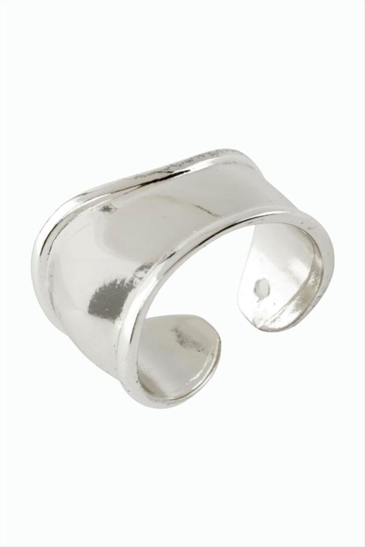 Oval Metal Yüzük - Sarı