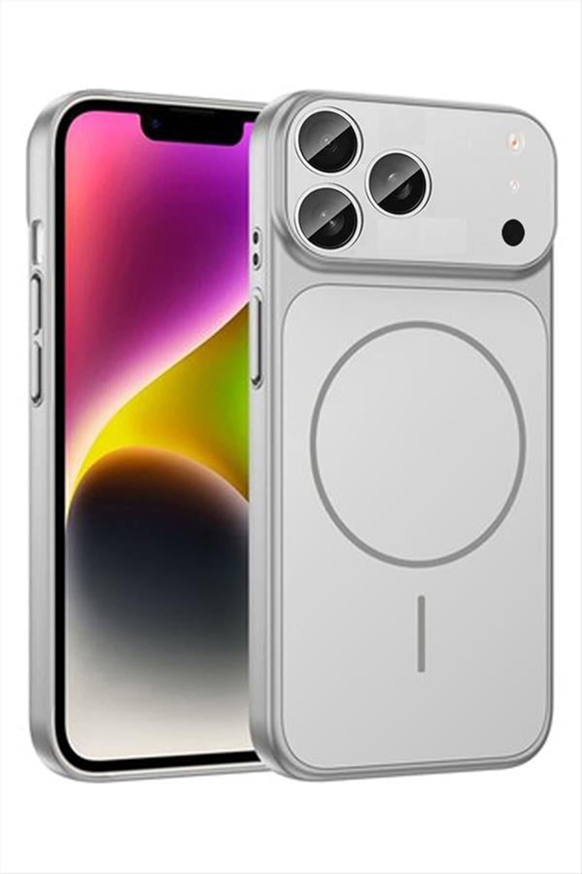 İphone 17 Pro Uyumlu Magsaff Kapak Kılıf - Lacivert
