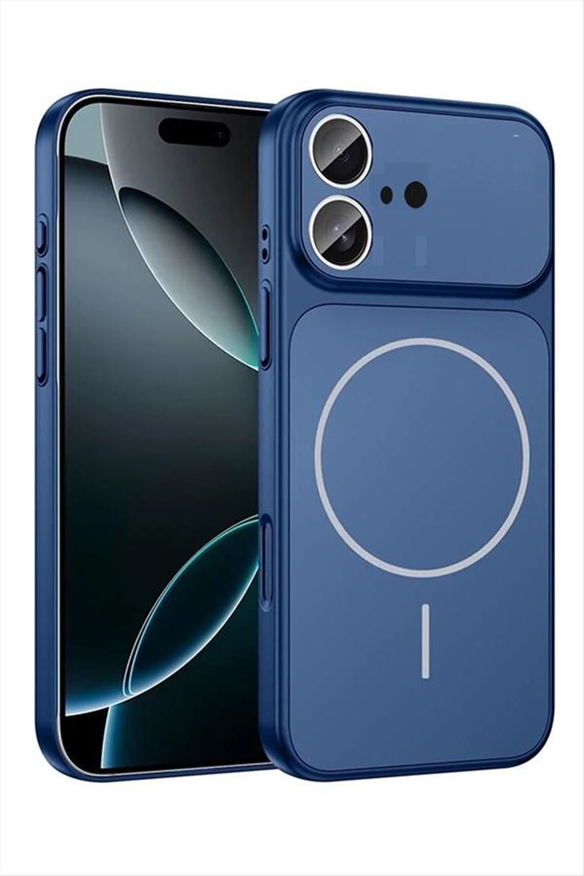 İphone 17 Uyumlu Magsaff Kapak Kılıf - Lacivert