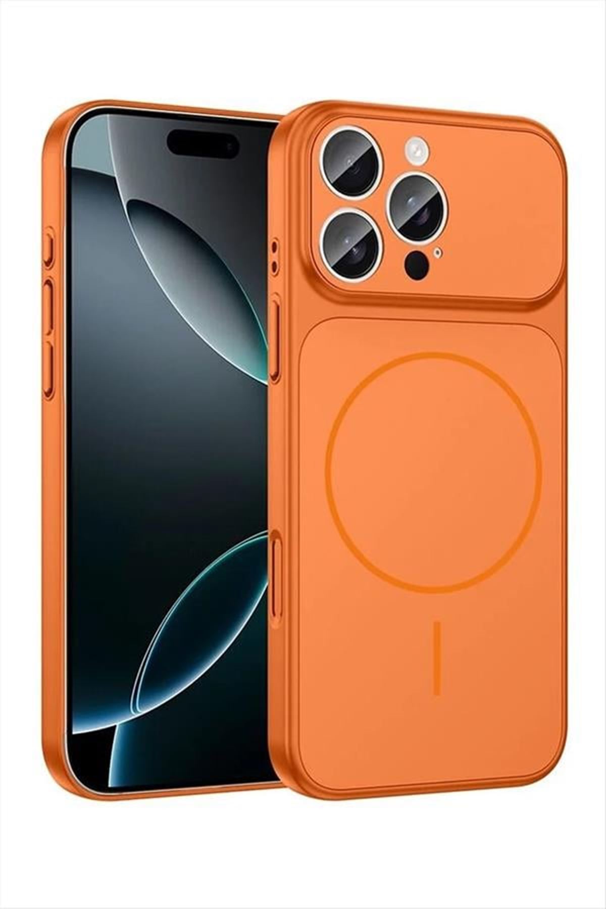 İphone 15 Uyumlu Magsaff Kapak Kılıf - Gri