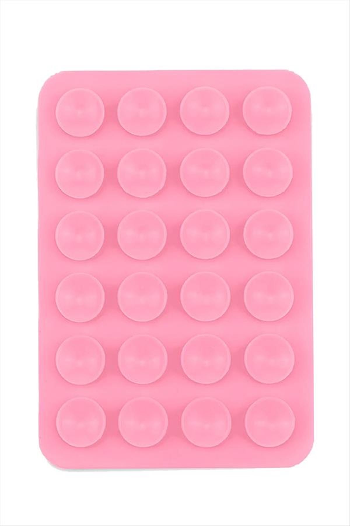 Vantuzlu Silikon Telefon Tutucu - Pembe