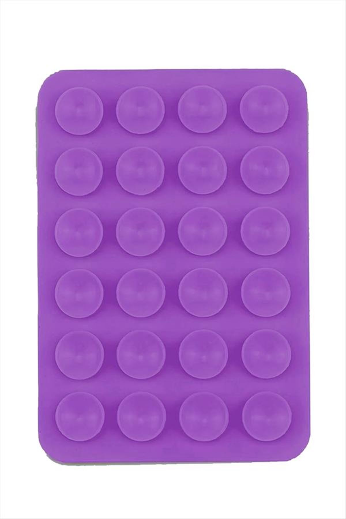 Vantuzlu Silikon Telefon Tutucu - Mor