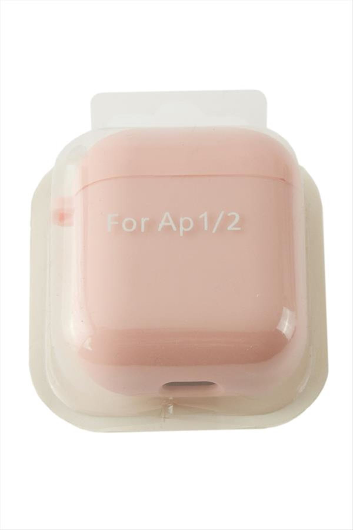 Airpods 1-2 Nesil Uyumlu Kablosuz Silikonlu Kulaklık Kılıfı  - Açık Pembe