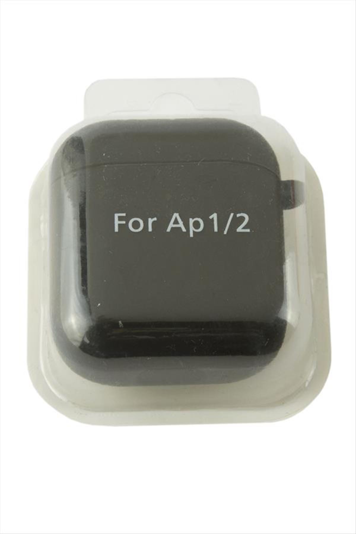 Airpods 1-2 Nesil Uyumlu Kablosuz Silikonlu Kulaklık Kılıfı  - Siyah