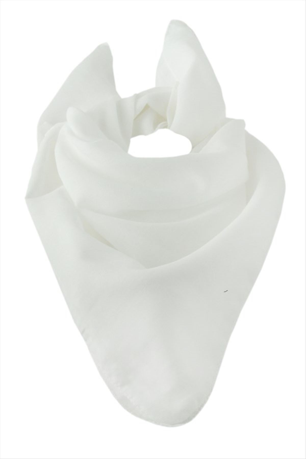 Beyaz Renkli Bandana 50*50 - Beyaz