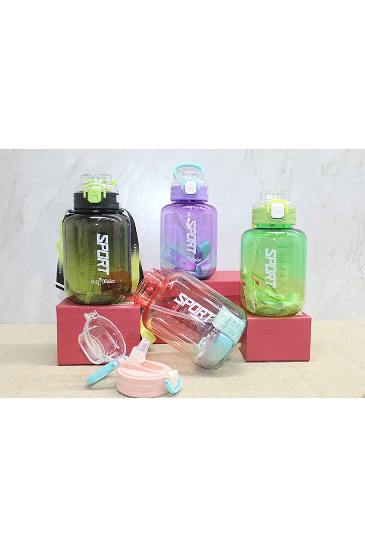 1100 ml Pipetli Su Matarası Suluk