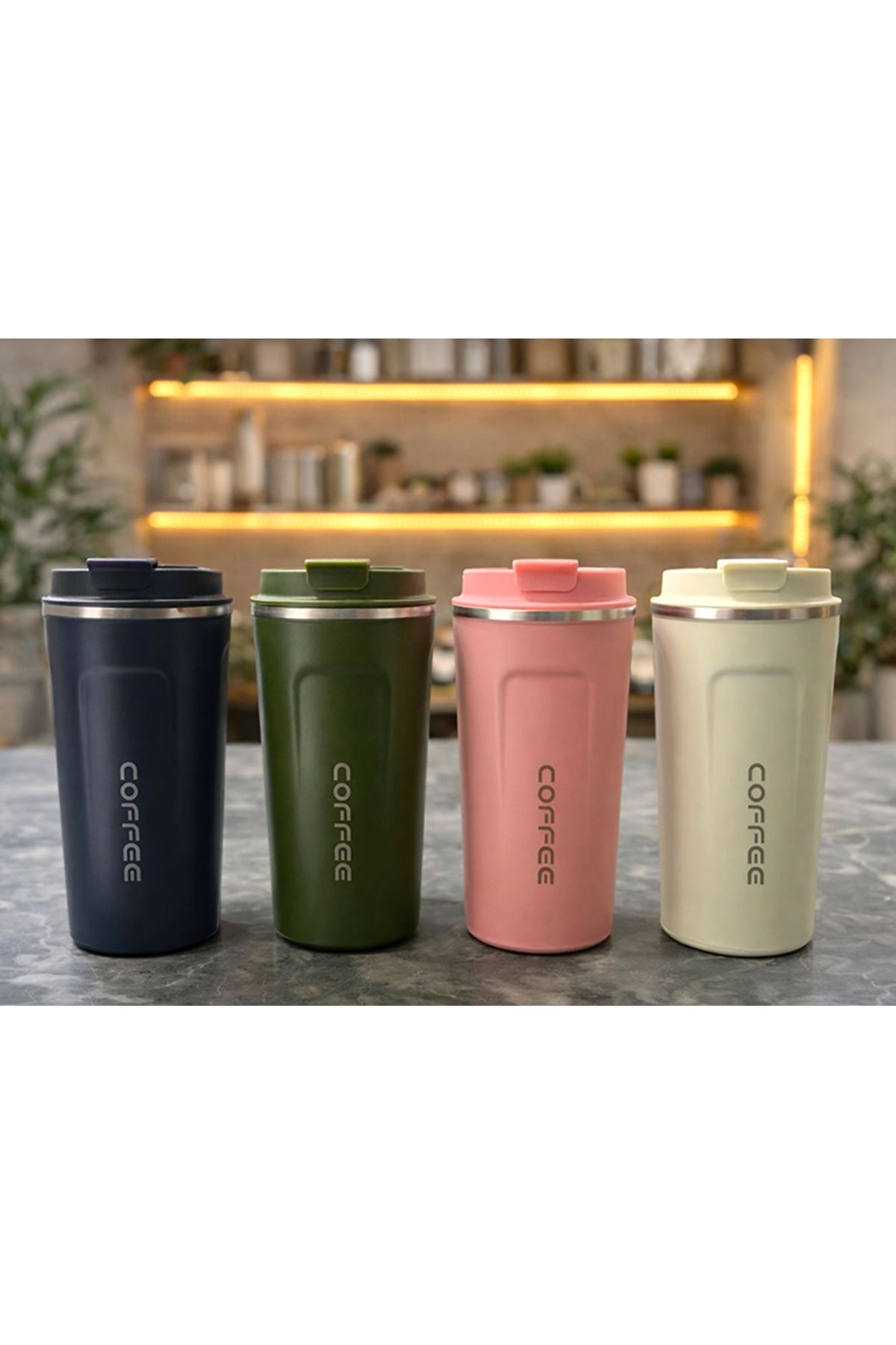 480 ml Paslanmaz Çelik Termos Mug Bardak