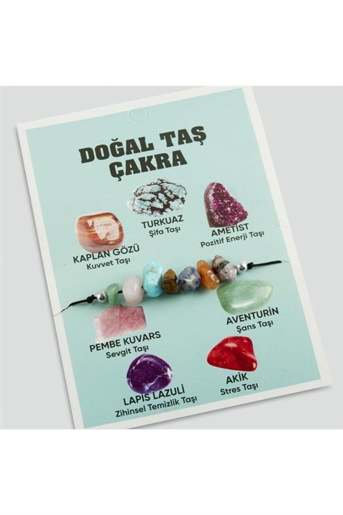 Doğaltaş Taş Çakra Bileklik - Turkuaz