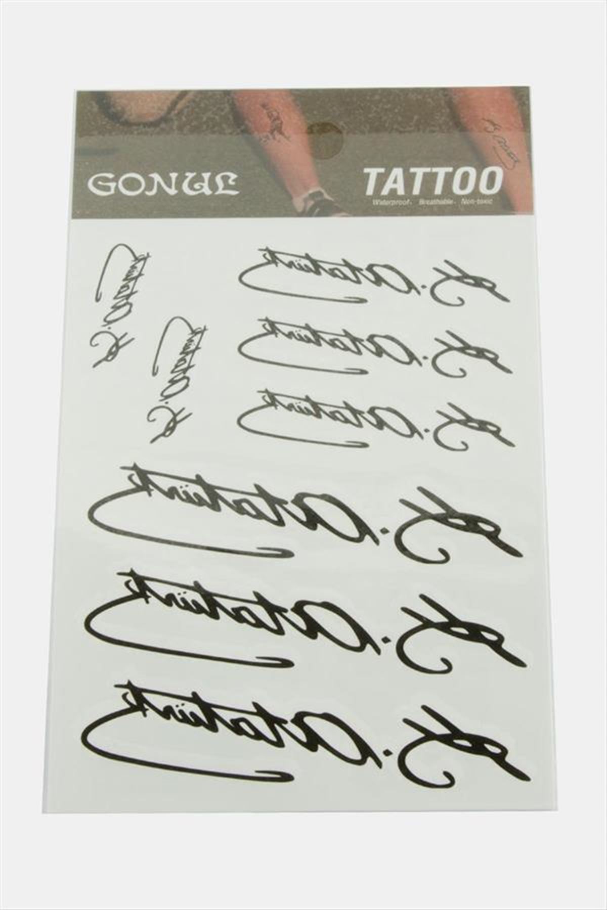 Atatürk Tattoo Dövme Sticker - Beyaz