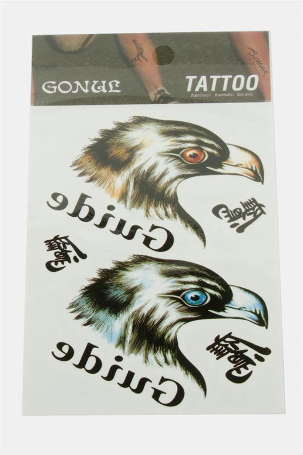 Kartal Tattoo Dövme Sticker - Beyaz