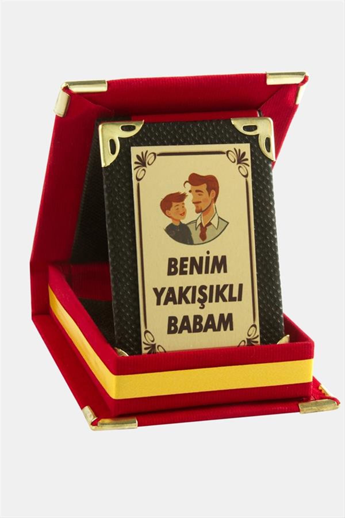 Benim Yakışıklı Babam Plaketi - Kırmızı