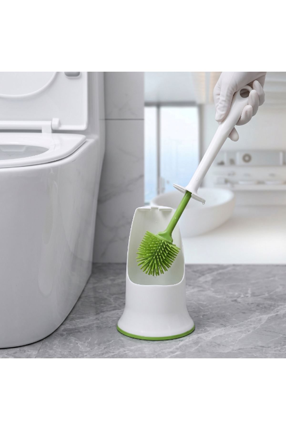 Ergonomik Silikon Tuvalet Fırçası