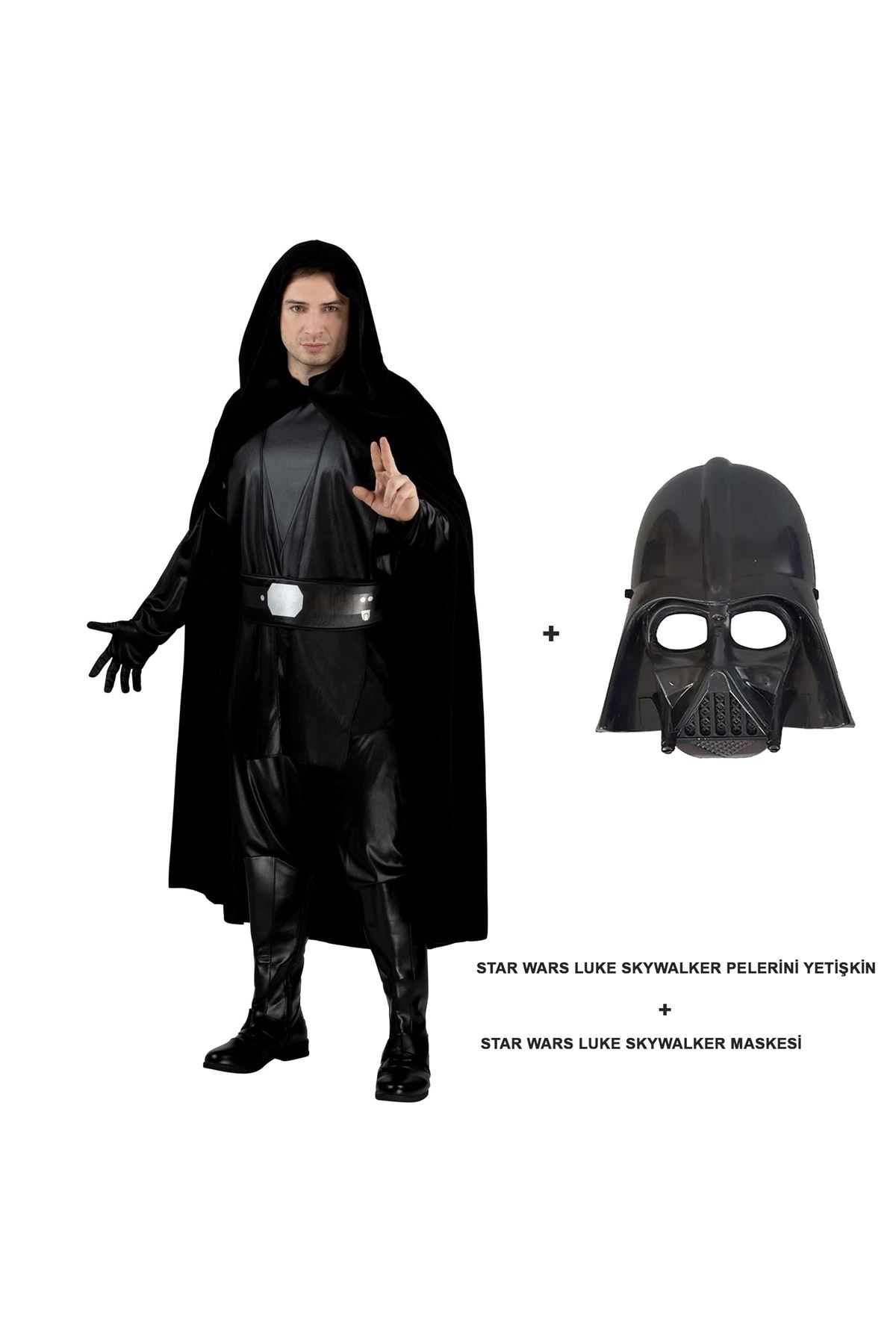 Star Wars Luke Skywalker Pelerini Yetişkin Ve Maskesi