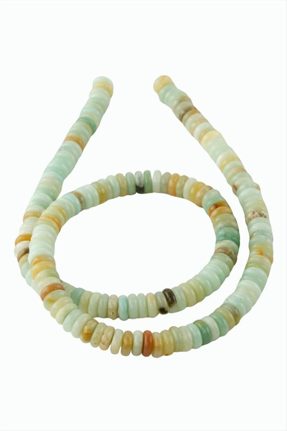 6 mm Rondela Amazonit Taşı - Yeşil