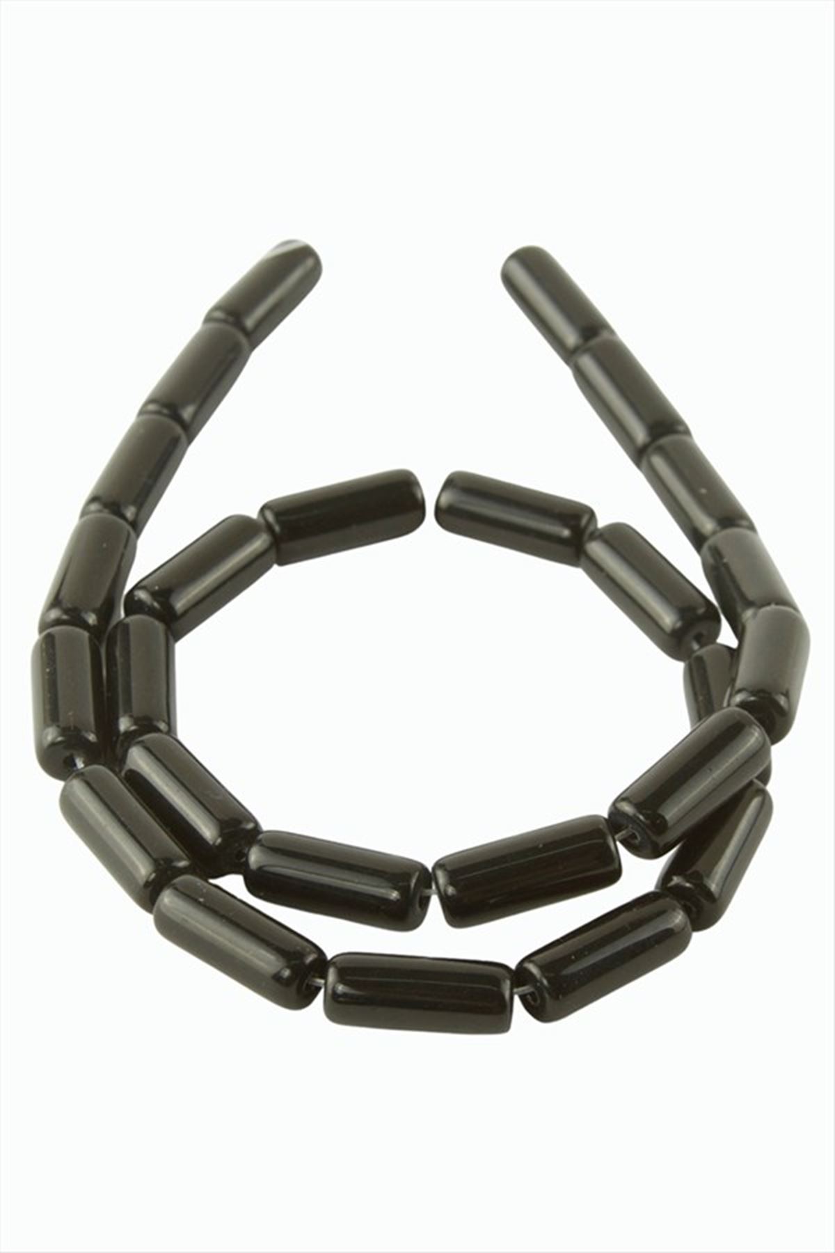 1,4 mm Boru Onix Taşı - Siyah