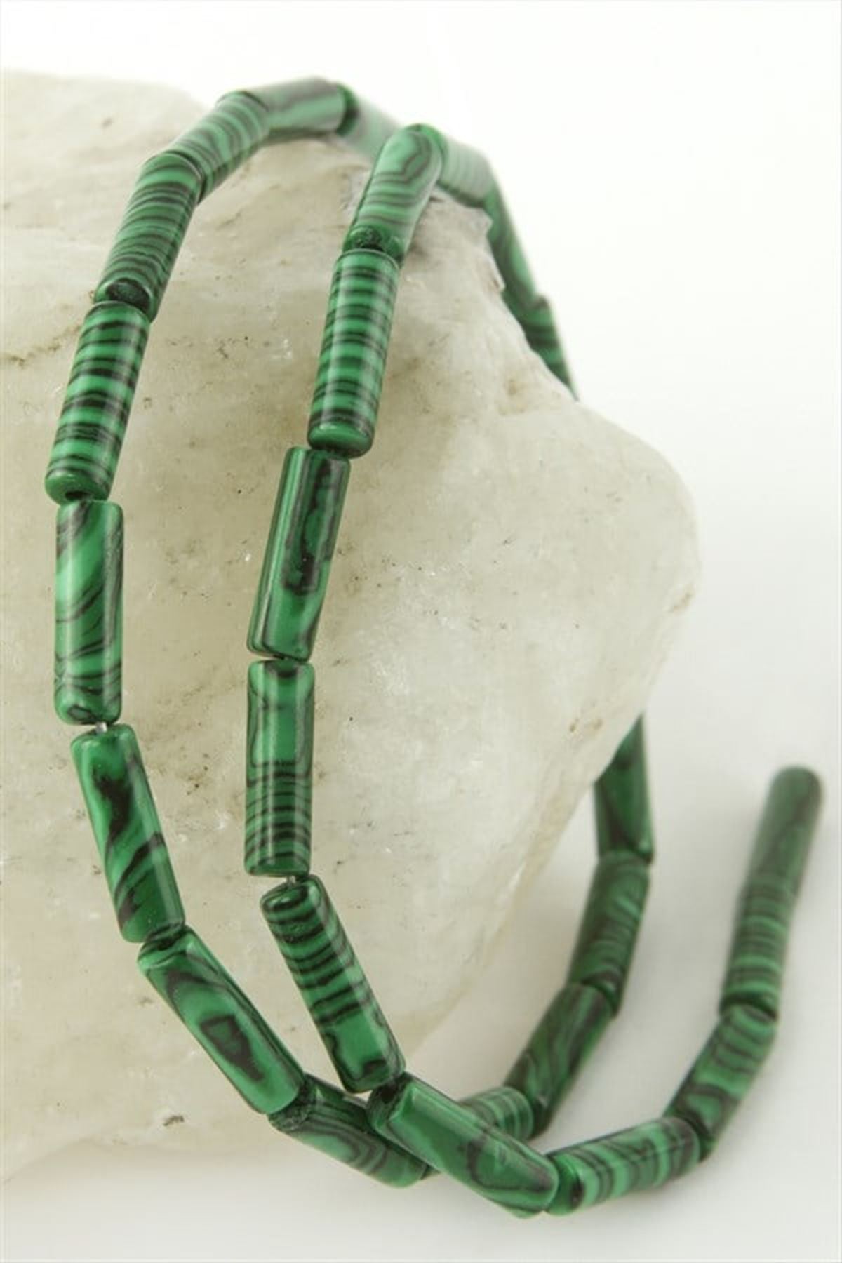 1,4 cm Boru Malahit Taşı - Yeşil