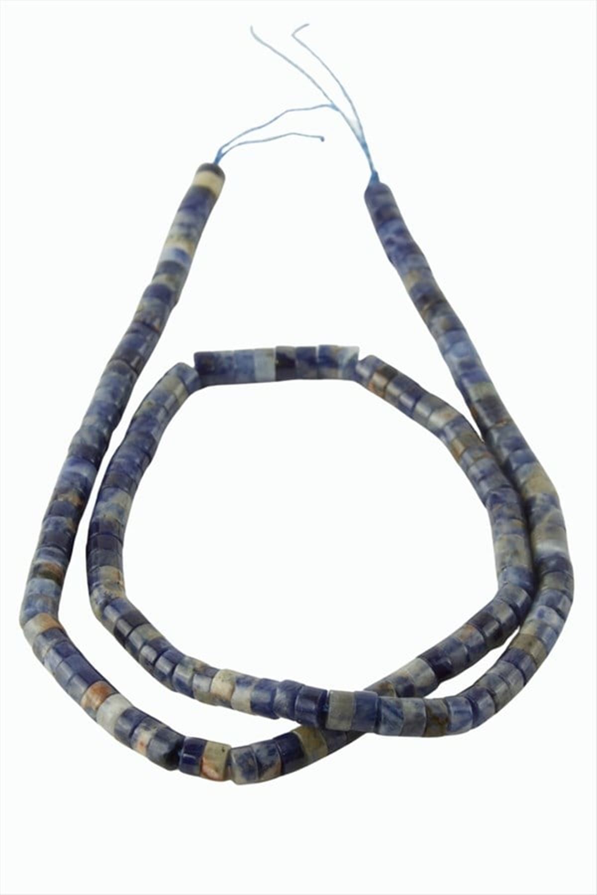 4 mm Disk Sodalit Taşı - Mavi