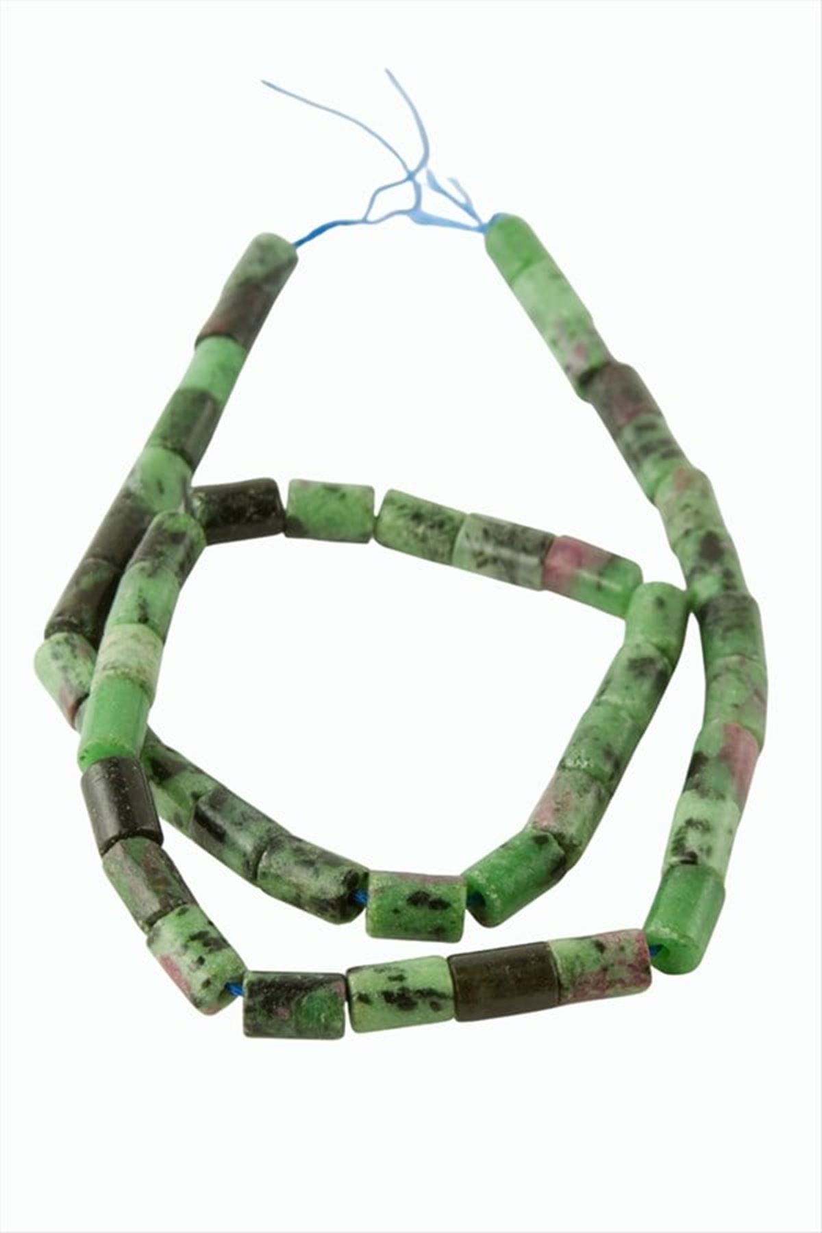 6*8 mm Boru Anyolit Taşı - Yeşil
