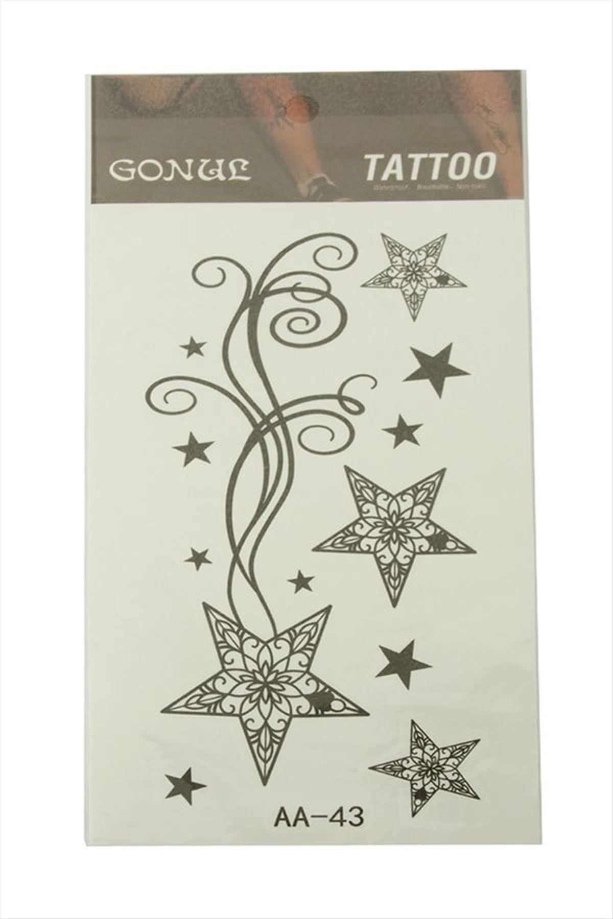 Yıldız Tattoo Dövme Sticker - Beyaz