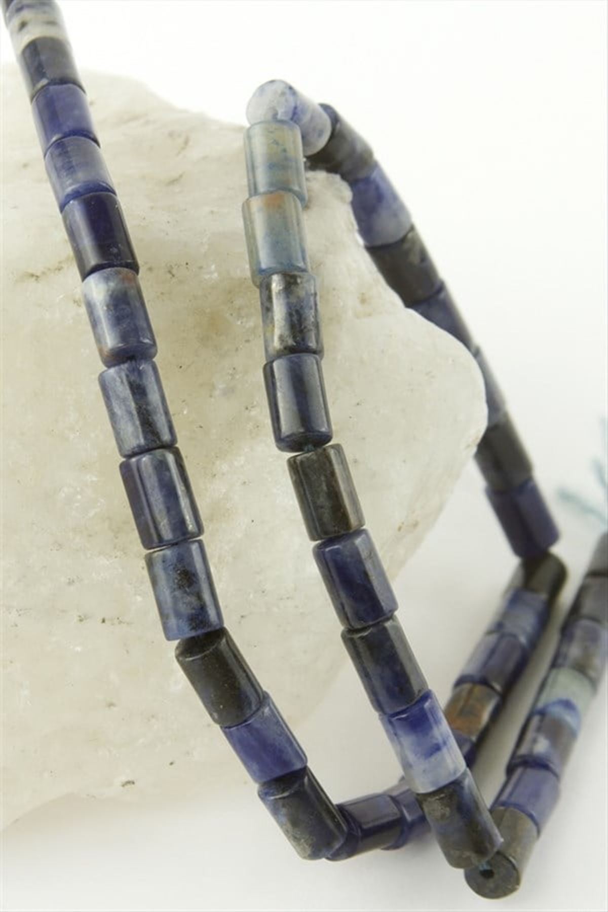 6*8 mm Boru Sodalit Taşı - Lacivert