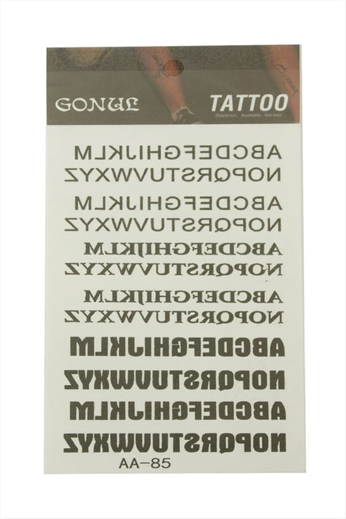 Yazılı Tattoo Dövme Sticker - Beyaz