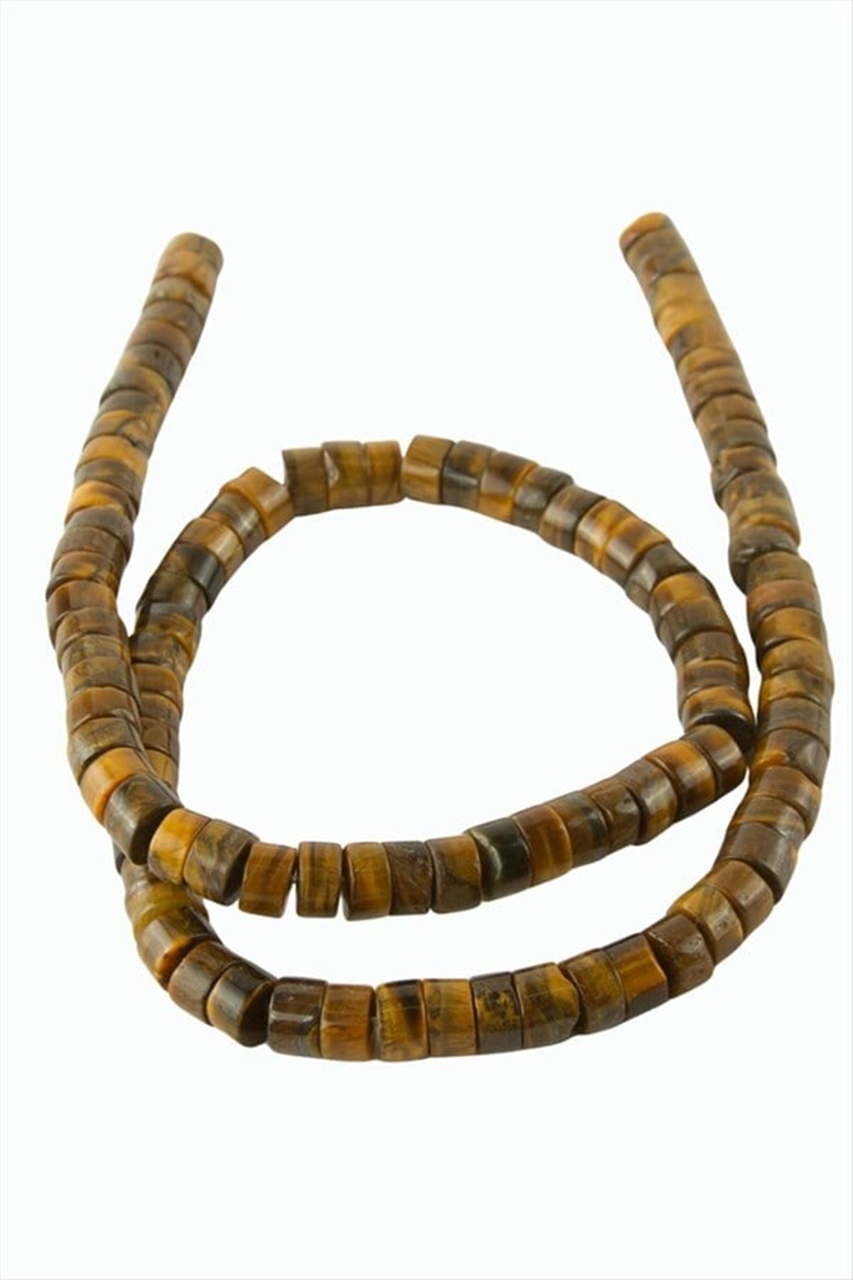 6 mm Disk Kaplangözü Taşı - Kahverengi