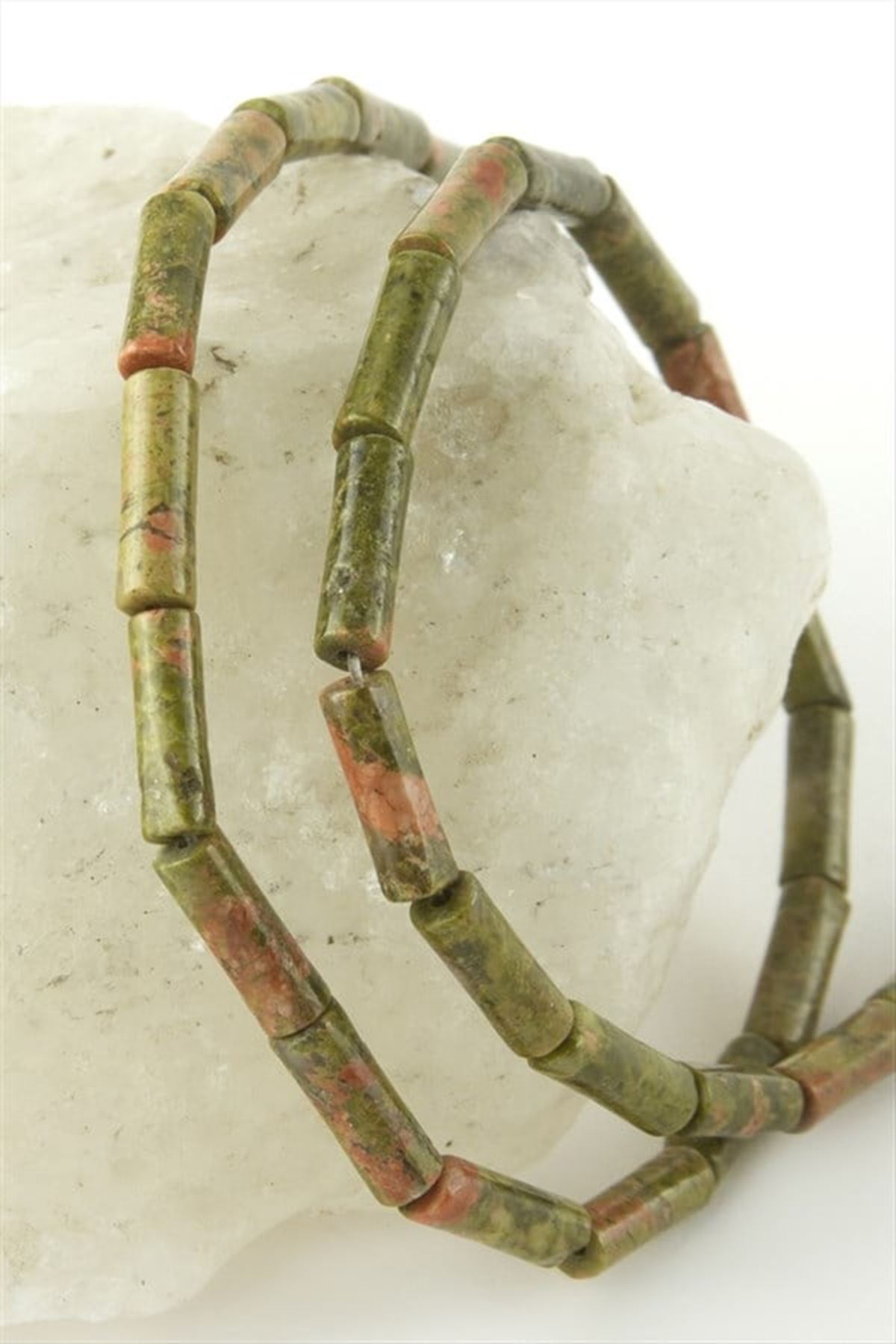 1,4 cm Boru Unakit Taşı - Yeşil