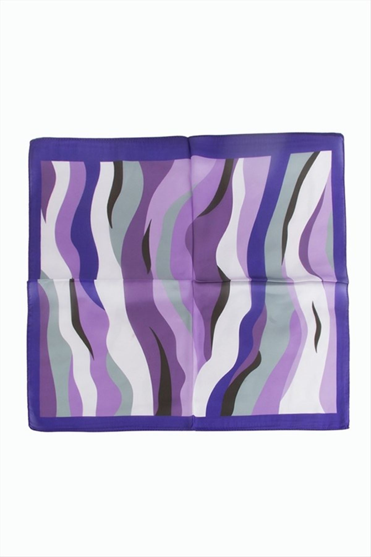Mor Renkli Zr Şifon Fular 50*50 cm - Mor