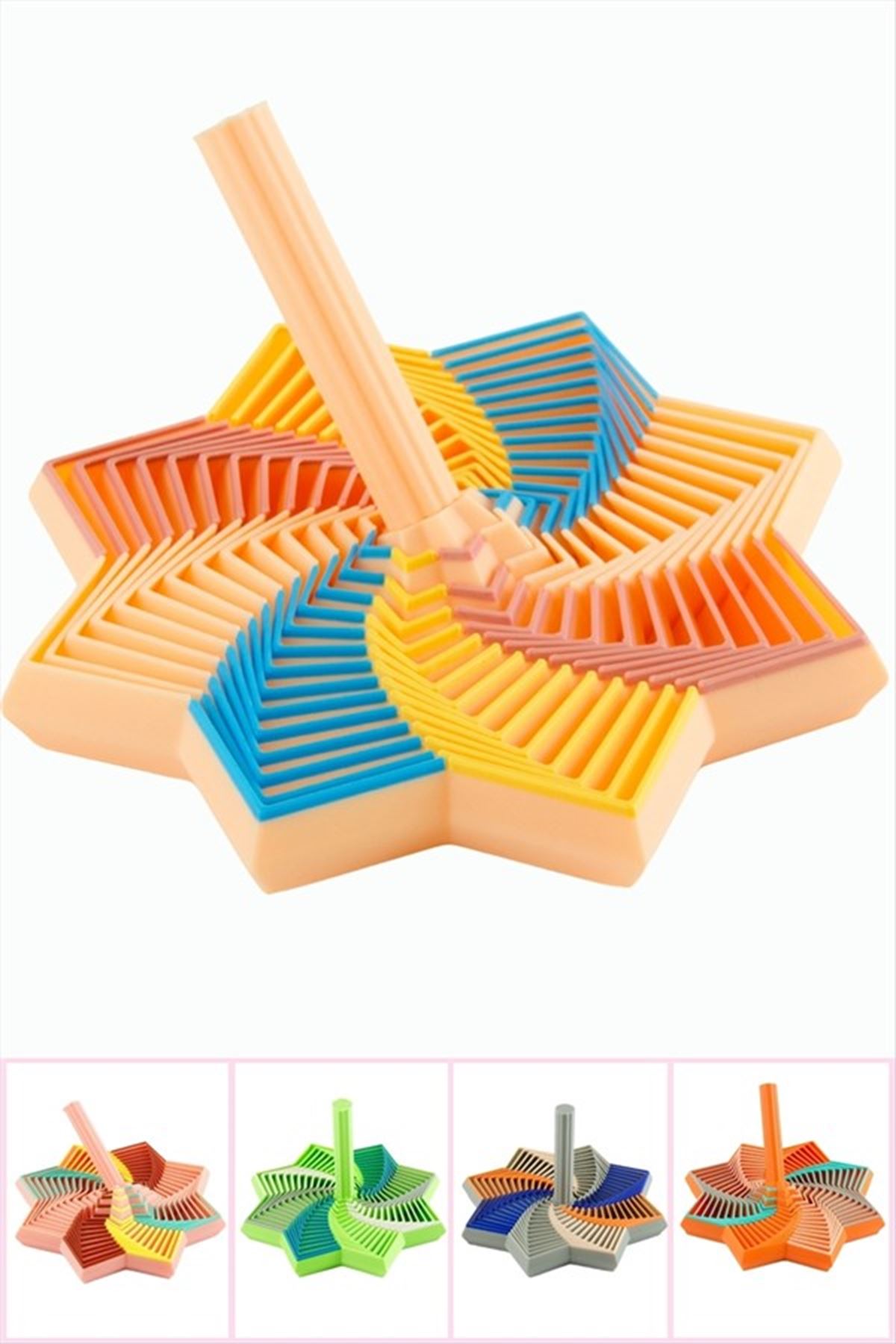 Altıgen 3D Baskılı Stres Oyuncağı - Ebruli