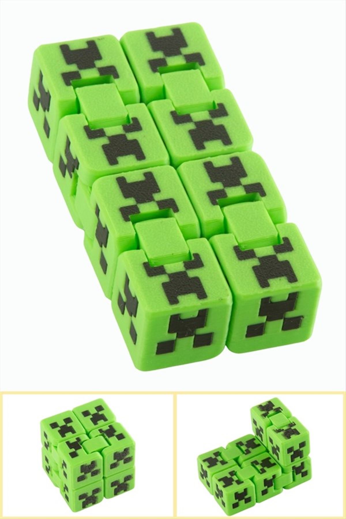 Sonsuz Küp 3D Baskılı Fidget İnfinty Aparatı - Yeşil