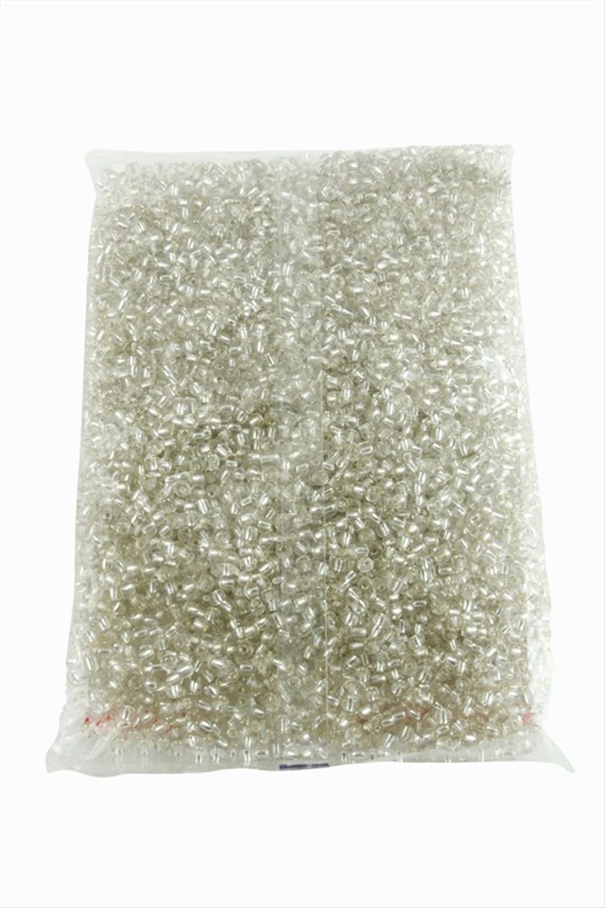 4 mm Şeffaf Kum Boncuk 500 Gram - Şeffaf