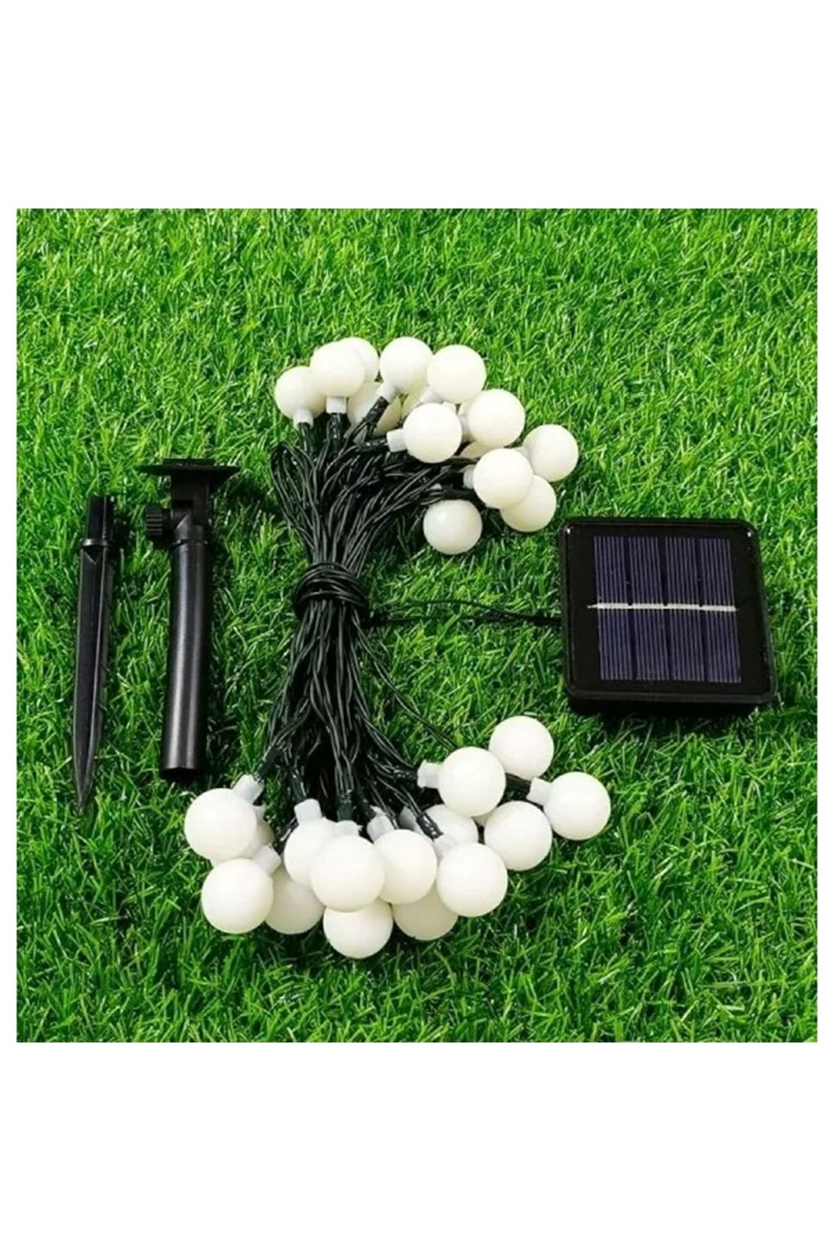Solar 5m 28 Led Top Gün Işığı Siyah Kablolu