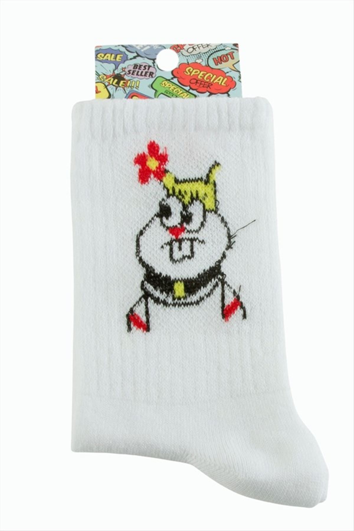 Kardan Adam Kolej Çorap 8*28 - Beyaz